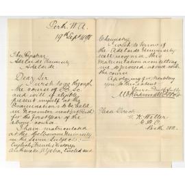 W Kirkwood Weller - Perth Western Australia - BSc Degree