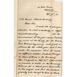 D Eardley McLaren - Adelaide - Fees paid for Electrical Engineering 2nd Year