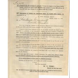 William Charles Rigby - Adelaide - Concerning magazines etc supplied to University