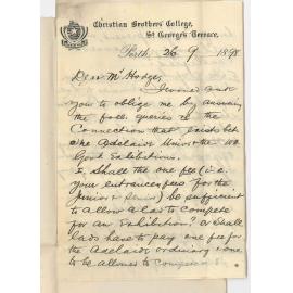 Reverend W G Culligan - Perth - Connection existing between Adelaide University and WA Government Exhibitions