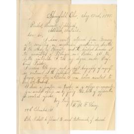 H W F Lorenz - Ohio USA - Applies for position as Teacher