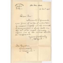 Frederick Phillips Keats - Moonta - Notice of intention to sit at Law Exam - Will this be sufficient