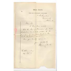 W Ernest Cooke - Perth - Will Law of Procedure for WA Candidates LLB be procedure of our own Court or the SA Court