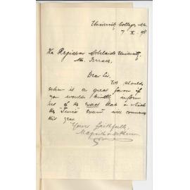 Magraith and McPherson - North Adelaide - Date of Junior Examination