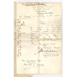 John Cockburn - Agent General - London - Acknowledging receipt of letter of 31 August with draft for £50