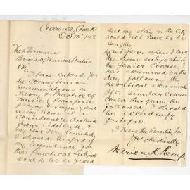 Marion Kirkwood Kemp - Currency Creek - Can she may sit for Singing the day following the Music