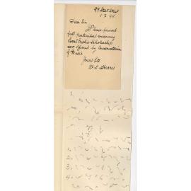 W L Harris - 99 Sturt Street Adelaide - Asking particulars Violin Scholarship at Conservatorium of Music