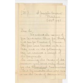 St Josephs Convent - Mitcham - Cards for candidates to Music Examinations