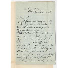 Dr J H G Drummond - Moonta - Re Music Examinations