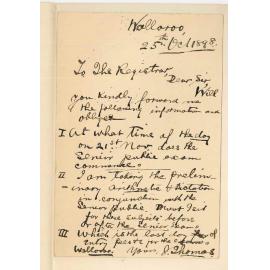 Reverend J Thomas - Wallaroo - Senior Public Exam