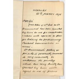 H W Uffindell - Moonta - Concerning Exam at Moonta in Practice of Music