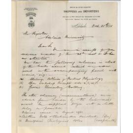 E S Wigg and Son - Adelaide - Concerning books for Library