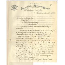 Arch Mackie - Commercial Travellers and Warehousemens Association - Commercial Travellers Scholarship