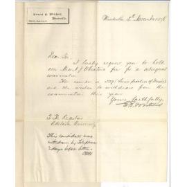 E E Mitchell - Woodville - Withdrawal of Miss N J Wheaton from Senior Practice Exam