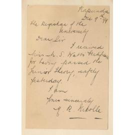 Miss Mabel R Nicolle - Kapunda - Acknowledging receipt of Certificates