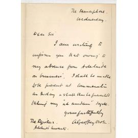 A Geoffrey Owen - Semaphore - Unable to take ad eundem degree