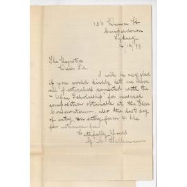 G C Hellemann - Sydney - Particulars Elder Scholarship in Composition