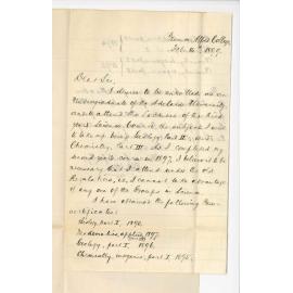 Ernest G Mitton - Prince Alfred College - Concerning BSc Course