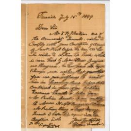 William Summers - Terowie - Forwarding letter from Mr F W J Rubien