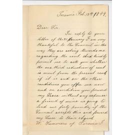 F W J Rubien - Terowie - Arrears of Rent