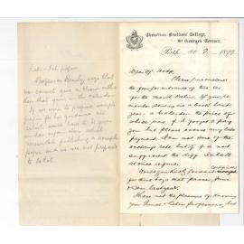 Reverend W G Culligan - Christian Brothers College - Perth - Entries Preliminary Examination