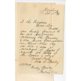 Miss Alice Bowley - Petersburg - Request for details of Music Exams