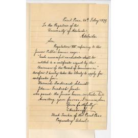 C Krichauff - Point Pass - Request for Junior Public Certificates