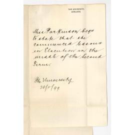 Miss Parkinson - Elocution Class