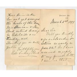 Mrs Ada Lindsay Cloud - Wallaroo Bay - Date Conservatorium opens