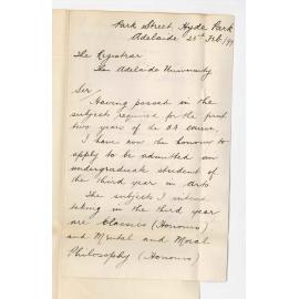 Frank Sewell - Hyde Park - 3rd Year BA Course