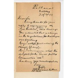 T R Thomas - Ballarat Victoria - Senior Public and Music Bachelor Exams