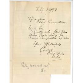 George W Klein - Unley - Regarding Elder Scholarship