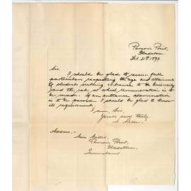 Miss M Miller - Gladstone Queensland - Concerning entrance as Student to the University of Adelaide