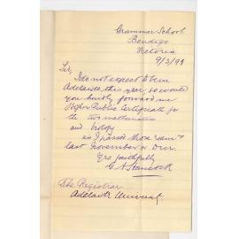 G A Hancock - Bendigo Victoria - Request for Higher Public Certificate