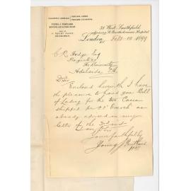 Young J Pentland London - Forwarding Bill of Lading