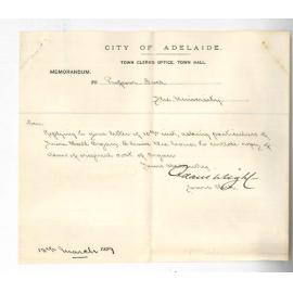 Adam Wright - Town Clerk - Particulars of Town Hall Organ