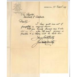 Justin McCarthy - Broken Hill - Request for Music pamphlets and date of Music Examinations