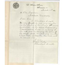 Christian Smith - Narracoorte - Numbering of papers in Preliminary Examination