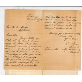 L A Parken and P Whelan and C O Dea - Terowie - Concerning arrears in Rent