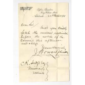 J Howard Johnson - University - Application exemption from attendance of Law lectures