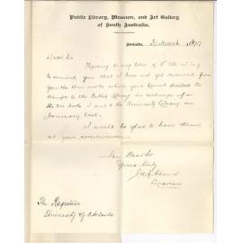 Joseph Robert George Adams - Public Library - Exchange of Books