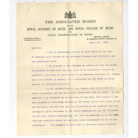 F C Y Smith - The Associated Board of the Royal Academy of Music and Royal College of Music - London - Concerning Public Examinations in Music