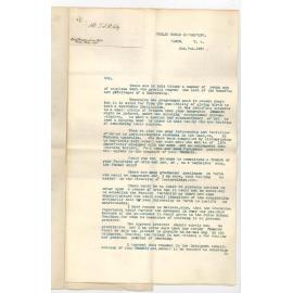 T S McNulty - Perth - Extension of University benefits in Western Australia