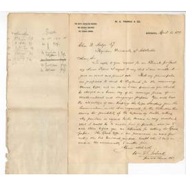 William T Bednall - W K Thomas and Co - Estimate for printing music papers