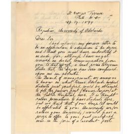 Dr Frank Tralmann - Perth - Admission ad eundem and Adelaide medical students to fill junior post at Perth Public Hospital