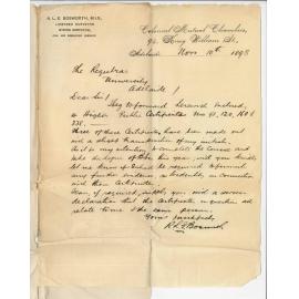 Leslie Richard Eugene Bosworth - Adelaide - Forwarding Higher Public Certificates