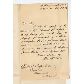 George McEwin - Adelaide - Request for final certificate