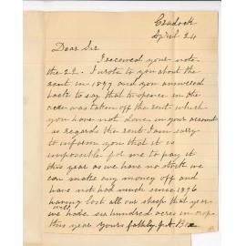 J A Box - Cradock - Arrears of rent