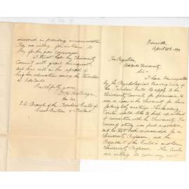 David Henry Hollidge - Frewville - Teachers Guild - Application for permission to use room in the University for fortnightly meetings