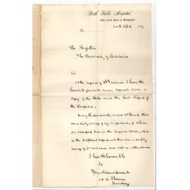 O G Thomas - Perth public Hospital - Copy of the Rules and Regulations of the Hospital